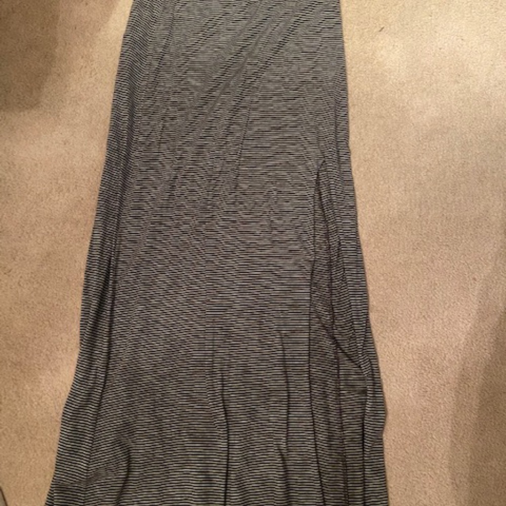 Striped Maxi Skirt with a Slit